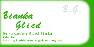 bianka glied business card
